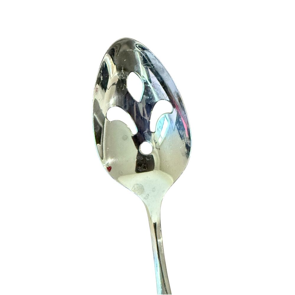 Oneida WINDRIFT Stainless Wm A Rogers Premier Burnished Slotted Serving Spoon 8" - Picture 2 of 4